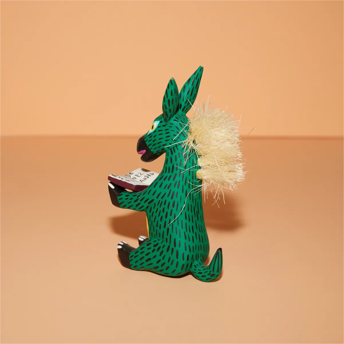 Burro lector de espaldas