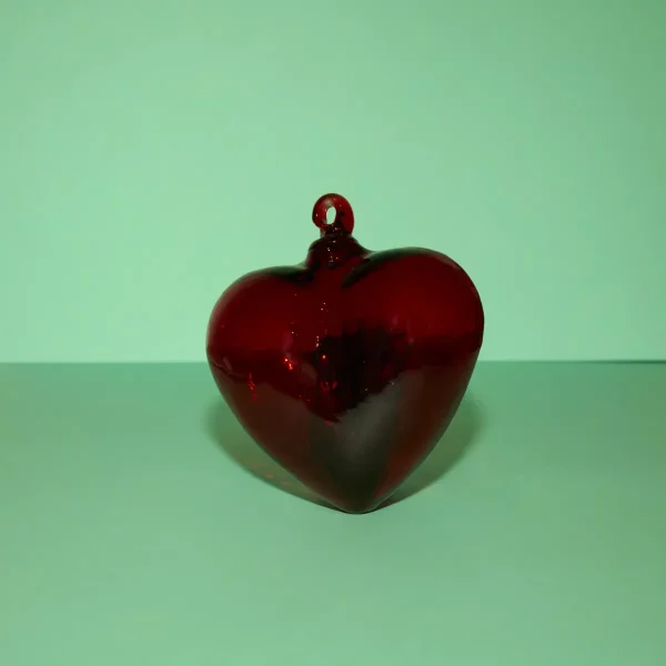 Corazón vidrio rojo