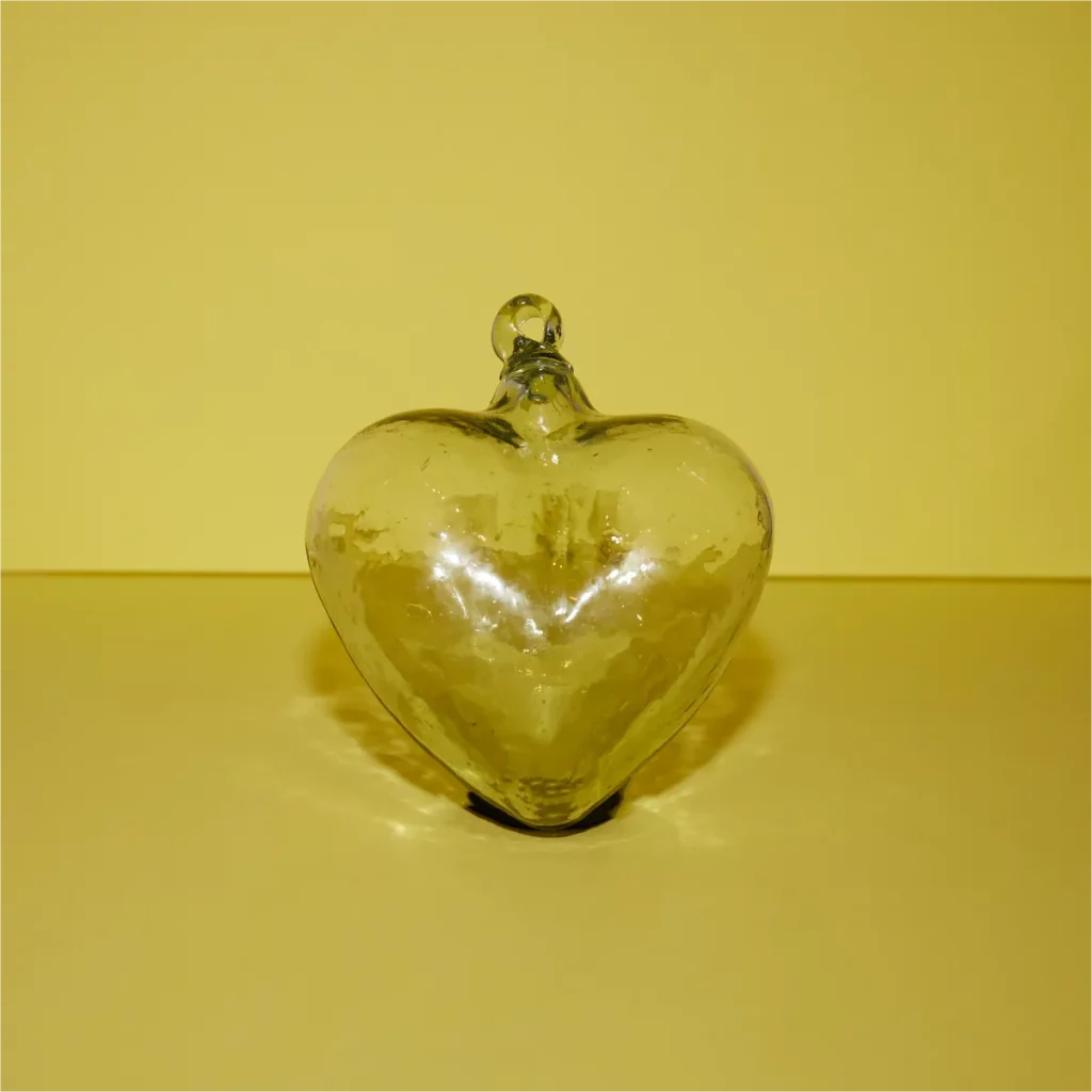 Corazón vidrio transparente