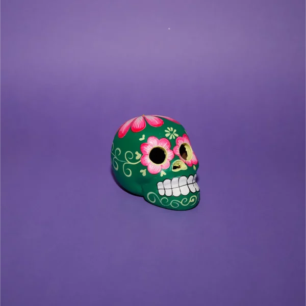 Cráneo Jalisco verde rosa delantera